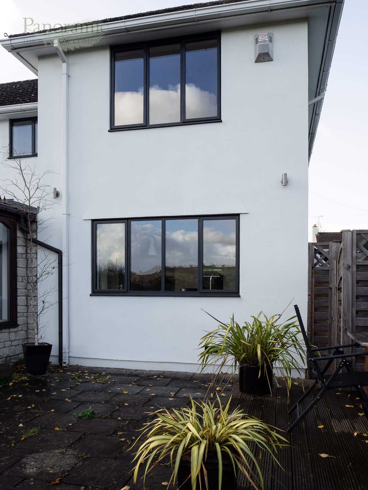 Black aluminium windows